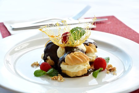 Profiteroles for dessert